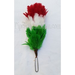 Red - White - Green Plums / Feather Hackle