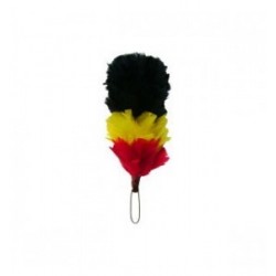 Black - Yellow - Red Feather Hackle / Hats Plums