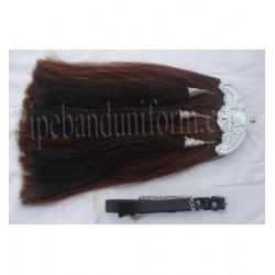 Pipers Drummers Real Long Horse Hair Leather Sporran