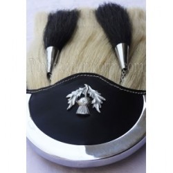 Pipers Drummers Thistle Horse Hair Leather Sporran