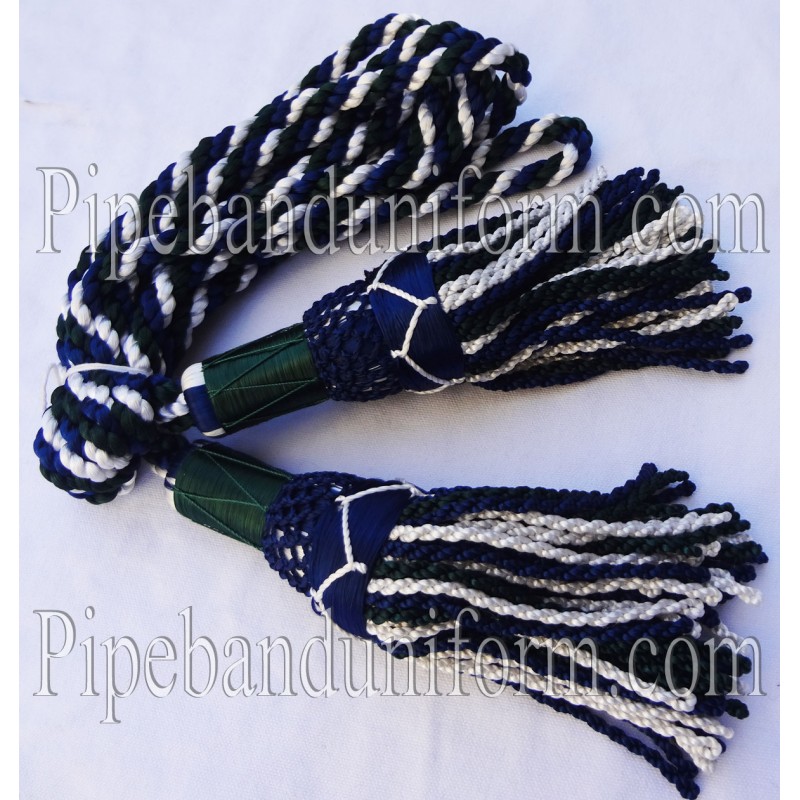 Navy SILK CORDS FOR BAGPIPES 