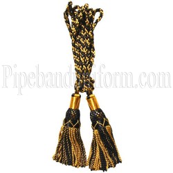 Yellow and Black Pipe Band Highland Bagpipe Drone Silk Cord