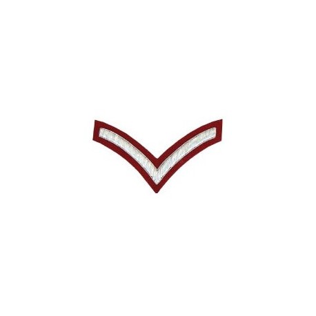 Single Stripe Lance Corporal Hand Embroidered Chevron Badge