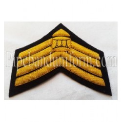 Major Stripes Hand Embroidered Drum Badge