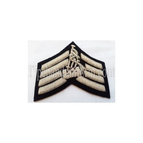 Major Stripes Hand Embroidered Bagpipe Badge