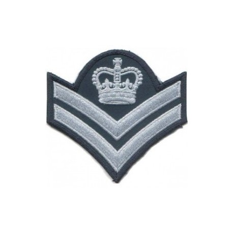 Corporal Stripes Hand Embroidered Crown Badge