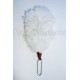 White Balmoral Hats Feather Hackle / Plums