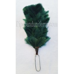 Dark Green Pipe Major Hats Feather Hackle