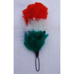 Orange - White - Green Feather Hackle / Plums