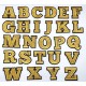 Gold Alphabet Embroidery Letter Badge