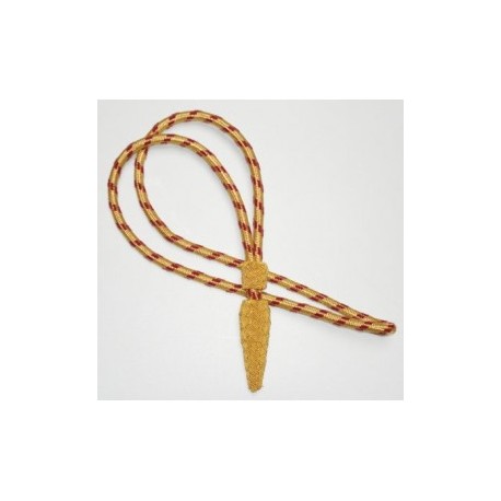 British Army Gold-Red Cord all Gold Acorn Sword Knot