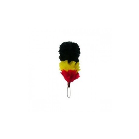Black - Yellow - Red Feather Hackle / Hats Plums