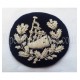 Hand Embroidered Pipe Major Bagpipe Badge