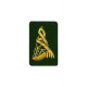 Green Bagpipe Embroidered Badge - Gold Bullion Wire