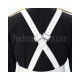White Leather Belt Bass Drummers Harness