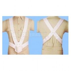 Parade Flag White Leather Carrier 2" Double Web Belt