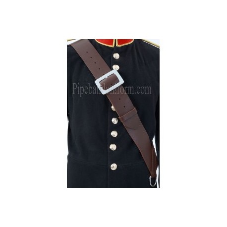 Brown Leather Side/Tenor Drum Sling Cross Belt