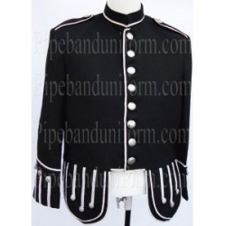Black Pipe Band Doublet Kilt Jacket