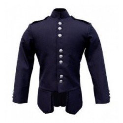 Navy Blue Scots Guards Pipe Band Doublet Jacket
