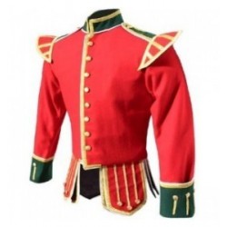 Red Pipers Drummers Band Doublet Jacket
