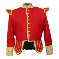 Red Pipe Band Tunic Doublet Jacket