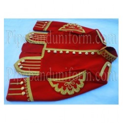 Red Pipe Band Doublet Scottish Jacket