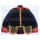 Black Pipe Band Doublet Military Kilt Jacket