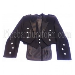 Black Prince Charlie Kilt Jacket - Long Tailed
