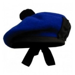 Royal Blue Pipe Band Plain Balmoral Hat