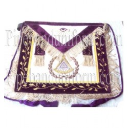 Embroidered Grand Master Purple Masonic Apron