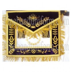 Embroidered Grand Lodge Worshipful Master Purple Masonic Apron
