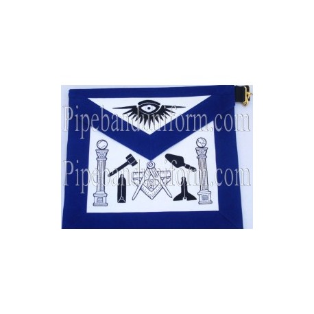 Embroidered Tool Blue Masonic Apron