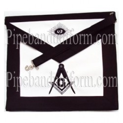 Embroidered Master Mason Funeral Black Masonic Apron