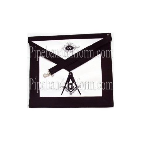 Embroidered Master Mason Funeral Black Masonic Apron