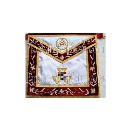 Embroidered Royal Arch PHP Red Masonic Apron
