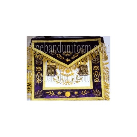 Embroidered Grand Lodge Past Master Purple Masonic Apron