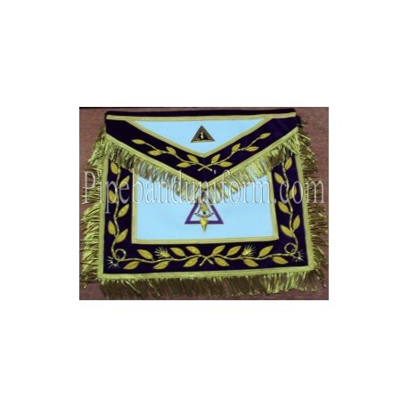 Embroidered RSM Past Thrice Illustrious Master Purple Masonic Apron