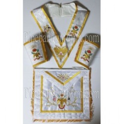 Masonic Regalia - Apron Collar And Gauntlet Set