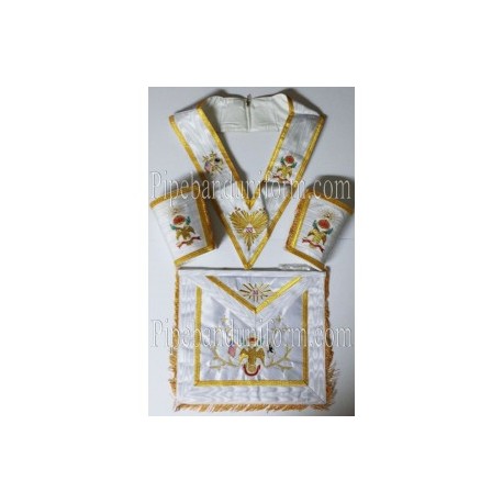 Masonic Regalia - Apron Collar And Gauntlet Set