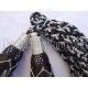 Silver and Black Pipe Band Highland Bagpipe Drone Silk Cord