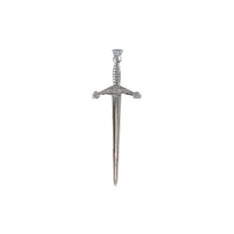 Pipe Band Sword Kilt Pin in Chrome