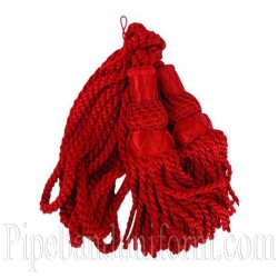 Red Pipe Band Highland Bagpipe Drone Silk Cord