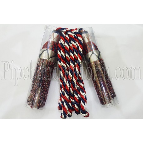 Red and Black Pipe Band Highland Bagpipe Drone Silk Cord